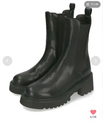 ORiental TRaffic 통굽 사이드 고어 부츠 블랙