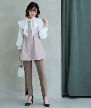 루일 에 부티크 트위드 베스트 팬츠 셋업