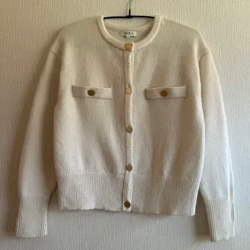 PLST 플라스테 가디건 아이보리 버튼 포함 S