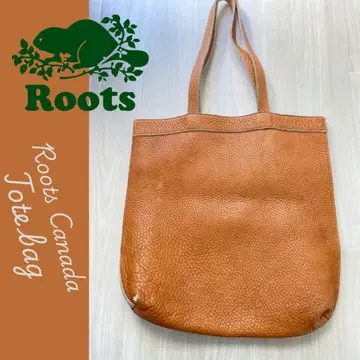 Roots 천연 가죽 토트백 오렌지 캐나다