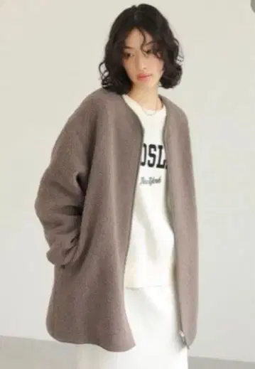 LEPSIM 라이트 보아 파이핑 코트