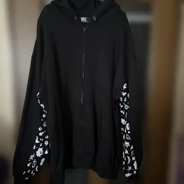 M:E 엠이 블랙 후드티 풀 집업