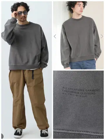 BAYFLOW LIVELY 피그먼트 풀오버 트레이닝복 M