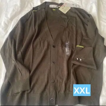 유니클로 안야 힌드마치 오버 사이즈 가디건 XXL 올리브