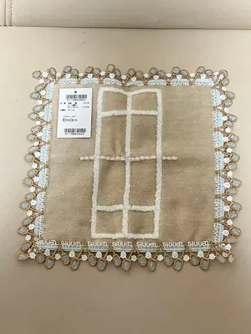 치카자와 레이스 손수건 테니스 베이지