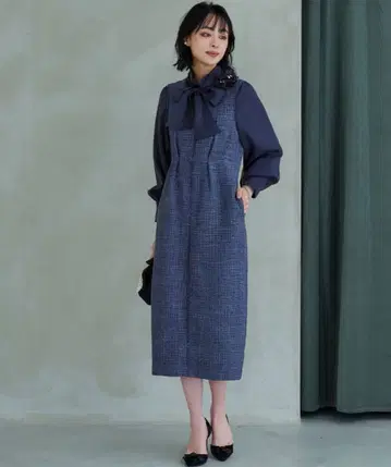 루일 에 부티크 리본 트위드 원피스