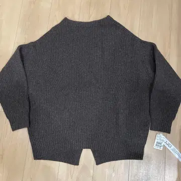 야마다야 soeur7 리브 긴팔 다크 그레이 스웨터