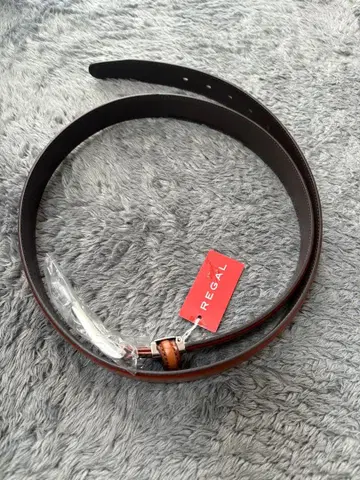 REGAL 브라운 소가죽 벨트 프리 사이즈 리걸 택 포함