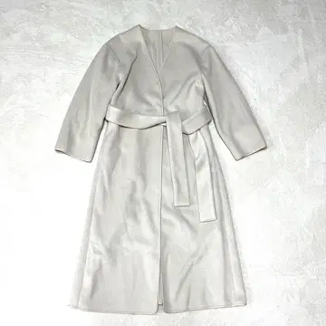 FRAY I.D 프레이 아이디 노카라 롱 코트 아이보리 M 화이트