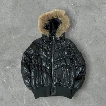 y2k 00's 헤이세이 갸루 두툼한 다운 자켓 퍼 포함