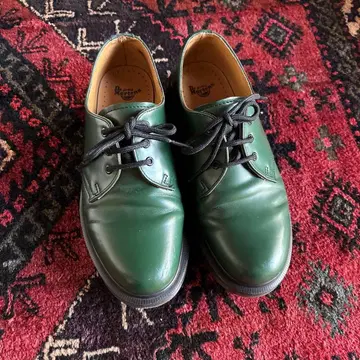 닥터마틴 그린 가죽 로퍼 끈 포함