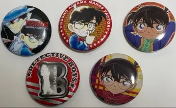 명탐정 코난 돗토리 한정판 캔뱃지 레어 캔뱃지 총 5개 세트