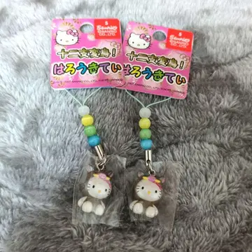 헬로키티 족자봉 띠 스트랩 2007년산 년 멧돼지