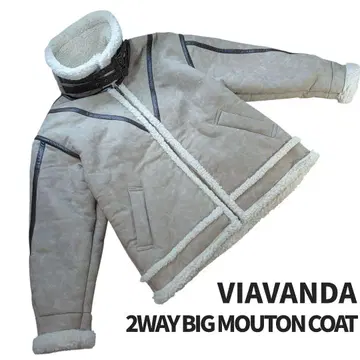 VIAVANDA 2WAY BIG MOUTON COAT 페이크 무스탕