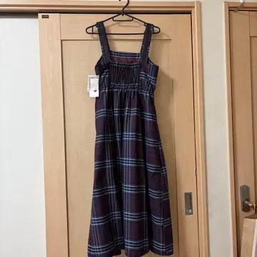 axes femme 타탄 체크 패턴 점프 스커트 M 사이즈 와인