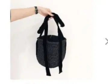 블랙 뜨개질 숄더백
