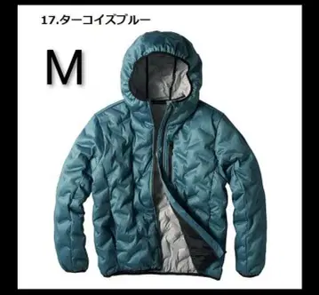 쿠로다루마 심리스 스트레치 방한 자켓 54377 M 터콰이즈 블루