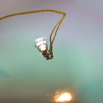 스와로브스키 골드 체인 컷 크리스탈 목걸이