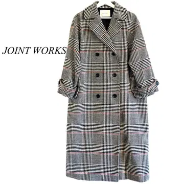 새상품급 조인트 웍스 더블 브레스트 코트 체크 하운드투스 베이크루즈