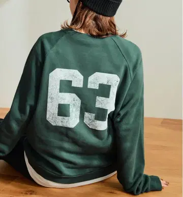 [ Spick and Span ] 플로키 프린트 맨투맨 그린