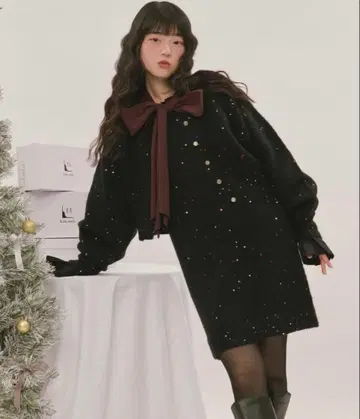 loin nuit 스팽글 니트 블랙