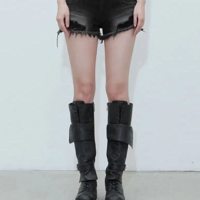 BOHEMIAN SEOUL MOTORCYCLE LEATHER SHORTS BOHEMIAN SEOUL】BOHEMSEO