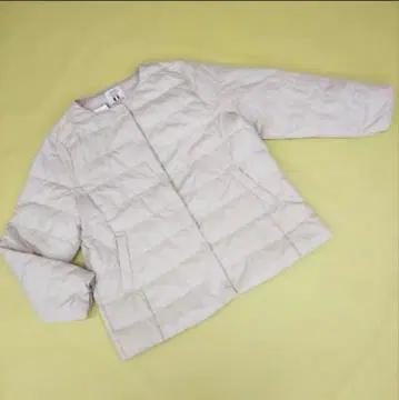 프렌치 다운 자켓 노카라 자켓 미사용품