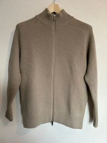 UNITED TOKYO 리브 집업 니트