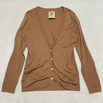 울 100% 레이빔즈 가디건 골드 버튼 겉옷 V넥