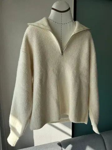 [ AKTE ] 하프 지퍼 스웨터 오버 사이즈