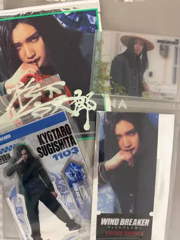 윈브레 주논 스기시타 색지 오프샷 카드 티켓풍 카드 아크릴 스탠드