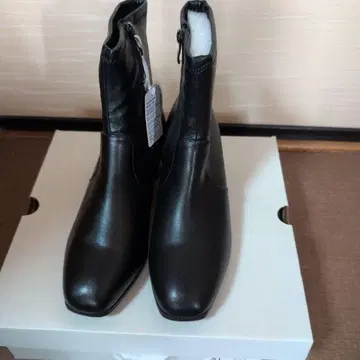 블랙 가죽 숏부츠 XL