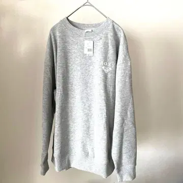 택 포함 새상품 록시 맨투맨 여성용 L 속기모 트레이닝복 그레이