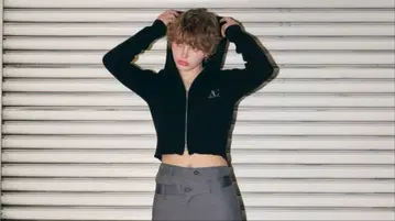 aclent 니트 후드티 상의