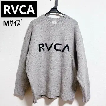 [ RVCA ] 그레이 니트 스웨터 로고
