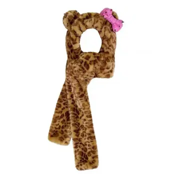 [CFIERCE] Leopard Ribbon Scarf Hat