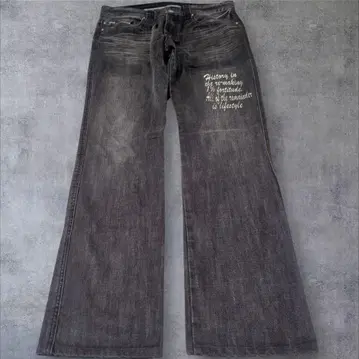 y2k archive 영문 flare denim fade gimmick