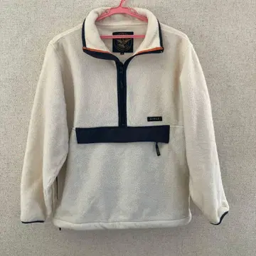 ATGLE 아이보리 하프 지퍼 플리스 자켓 M