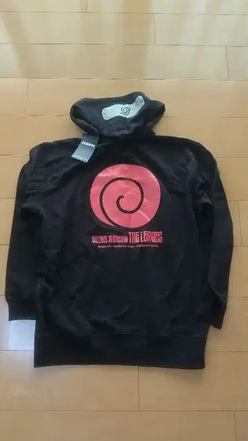 나뭇잎 마을 지퍼 후드티 BORUTO-볼트 NARUTO 블랙 후드티