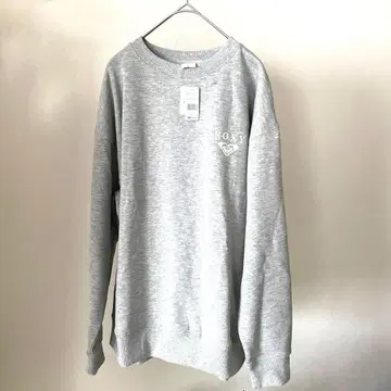 택 포함 새상품 록시 맨투맨 여성용 LL 속기모 트레이닝복 그레이