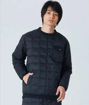 TAION 타이온 베이직 크루넥 포켓 다운 풀오버 S