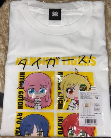 봇치더록 한신 타이거즈 콜라보 T셔츠 L사이즈 새상품 호랑이