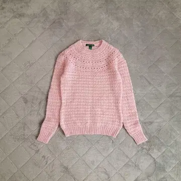 로렌 랄프 로렌 니트 핑크 알파카 혼방