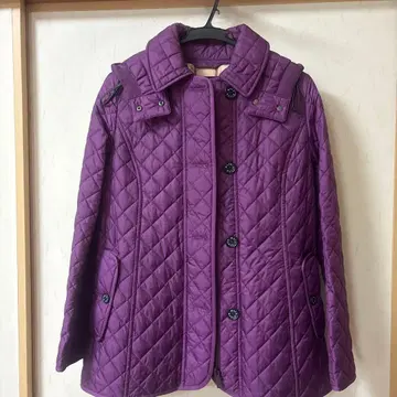 매킨토시 퀼팅 코트 퍼플 40 사이즈