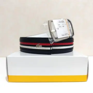 라코스테 소가죽 천연 가죽 캐주얼 벨트 네이비 LB84290