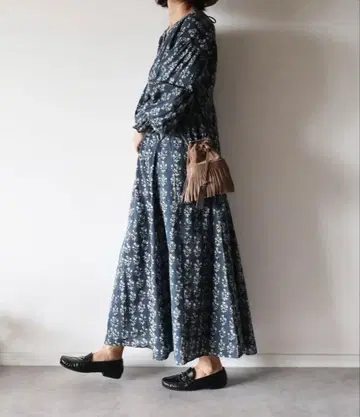 neela  블록 프린트 원피스