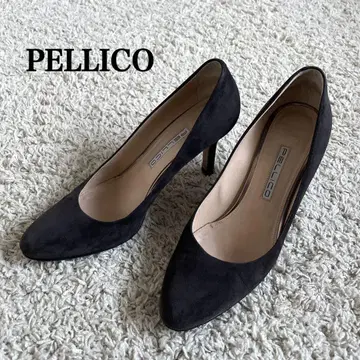 PELLECO 펠리코 스웨이드 펌프스 다크 브라운 아몬드 토