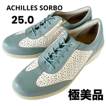 [ 새상품 동급 ] 아킬레스 솔보 가죽 스니커즈 펀칭 사이드 지퍼