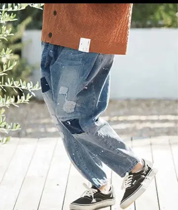 CAMBIO 칸비오 데미지 사루엘 팬츠