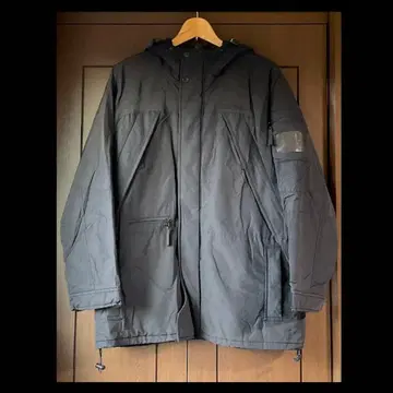 엑스걸 후드 부착 블랙 다운 자켓 코트